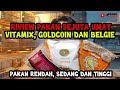 RIVIEW PAKAN VITAMIX, GOLDCOIN DAN BELGIE. MANA YANG PAKAN RENDAH, SEDANG DAN TINGGI?