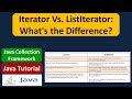 Iterator Vs. ListIterator: What's the Difference? | Java Collection Framework