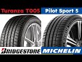 Bridgestone Turanza T005 vs Michelin Pilot Sport 5