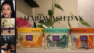 HAIR WASH DAY🥥/ Dark n Lovely Products Review, Natural Hair Journey.