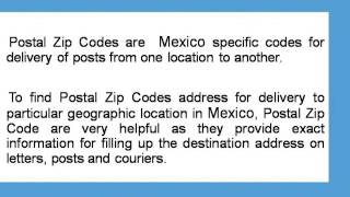 Mexico Postal Codes Lookup
