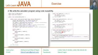 How to create methods in java programming Exercise 4 creating calculator