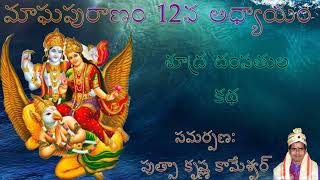 మాఘపురాణం -12వ అధ్యాయం - శూద్ర దంపతుల కథ Magha puranam, Putsa Krishna Kameswar