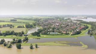 Hoogwater IJssel bij Giesbeek juli 2021