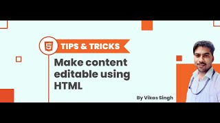 Make Content editable using HTML | HTML & CSS tips & tricks #html #css #tips