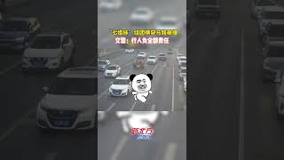 “七姐妹”組團橫穿馬路被撞，交警：行人負全部責任#遵守交通規則文明出行 #真實事件#新聞#shorts