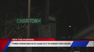 Three homicides in St. Louis City in under 2 hours