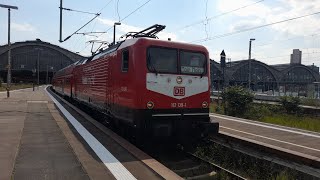 WFL ERSATZZUG WÜRZBURG TREUCHTLINGEN mit 112 139 DB Ausfahrt in Leipzig Hauptbahnhof