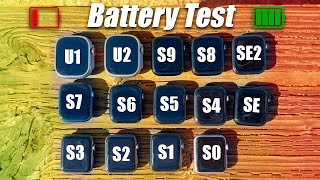 Apple Watch Ultra 2 vs Series  9 - 0 / SE / SE2 / Battery Life DRAIN Test.