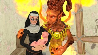 Evil Nun 2 gave birth to a child by the Devil funny animation part 141