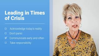COVID-19 Leadership Tips: Leading in Times of Crisis - Linda Shell | MedBridge