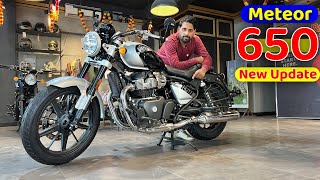 New Royal Enfield Super Meteor 650 Interstellar Grey 2025 Model Launch With Latest Update