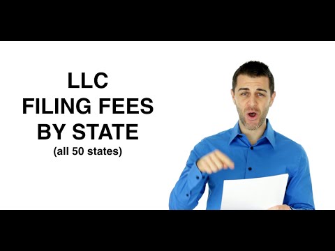 LLC Filing Fees By State - YouTube