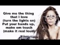 Lady Gaga Applause Lyrics On Screen