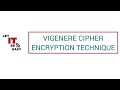 Vigenere Cipher | polyalphabetic cipher |Cryptography technique | @LetIT-BeEasy