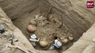 🔴#UNMSM Jefe Curaca Cultura Chancay se muestra al mundo tras excavaciones arqueólogos sanmarquinos