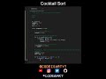 Cocktail Sort Code in Python | Sorting Algorithms | Python Coding Tutorial | Python Coding Interview