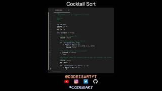 Cocktail Sort Code in Python | Sorting Algorithms | Python Coding Tutorial | Python Coding Interview