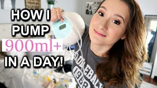 MY PUMPING ROUTINE | HOW I PUMP 900ml+ A DAY | EXCLUSIVELY PUMPING