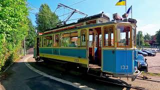 Gothenburg rides old tram 4k