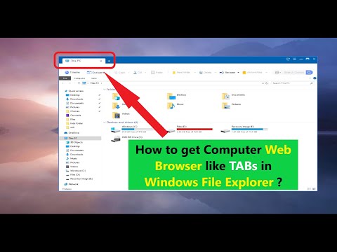 How to get Computer Web Browser like TABs in Windows File Explorer ?