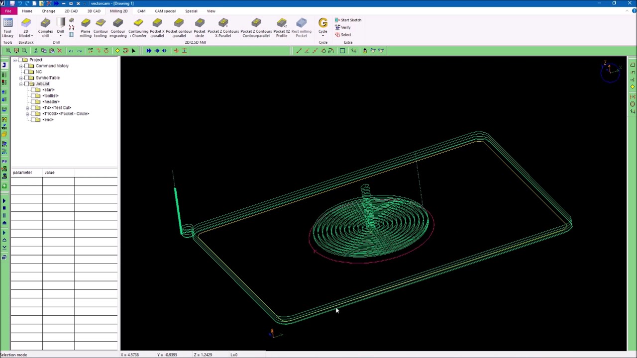 Vectorcam 2d Milling Tutorial Youtube