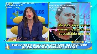 JAZMIN DESTROZA A RONNY GARCIA POR SUS INDIGNANTES MENSAJES INSULTANDO A KARLA SOLF