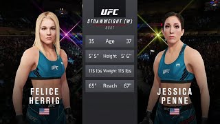Felice Herrig vs Jessica Penne UFC 4 Gameplay