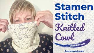 Knitcrate StameN Stitch Cowl Knitting Pattern - Video Tutorial and Instructions