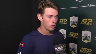 Alex de Minaur: 2019 Paris First Round Win Tennis Channel Interview
