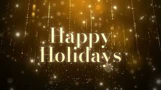 HAPPY HOLIDAYS BG Video Loop Wallpaper Screesaver [1 HOUR yellow gold]