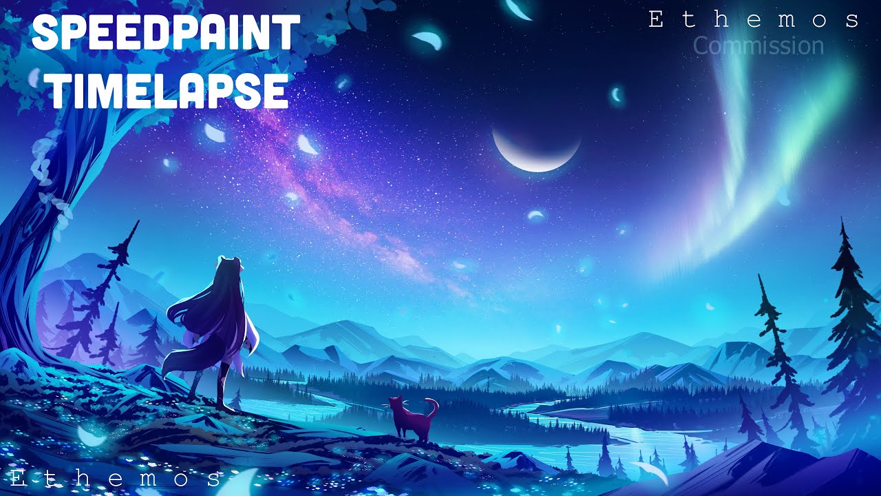 Speedpaint Timelapse Magic Night Youtube