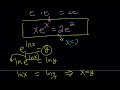 solving an exponential equation with ln in two ways