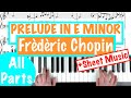 How to play PRELUDE IN E MINOR - Frédéric Chopin (Op.28 No.4) Piano Tutorial Lesson