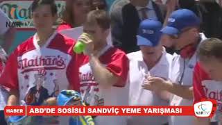 ABD’DE SOSİSLİ SANDVİÇ YEME YARIŞMASI