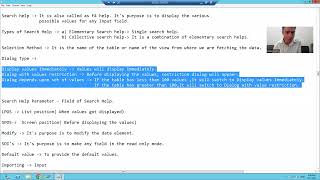 33 - ABAP Dictionary - Search Help - Default Value and SDI's