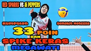 33 Poin dan Spike Keras Megawati, Red Sparks vs AI Peppers.