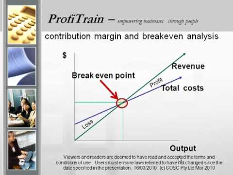 (Contribution Margin And "Break Even" Analysis ) - YouTube