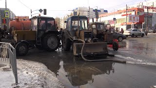 Река на Рябикова. Порыв на водопроводе в Дальнем Засвияжье ограничил напор воды в кранах