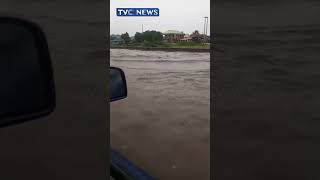 WATCH: Flood Sweeps Long Bridge Section Of Lagos-Ibadan Expressway