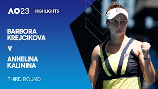 Barbora Krejcikova v Anhelina Kalinina Highlights | Australian Open 2023 Third Round