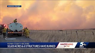 More than 10,000 acres have burned in Kiowa County, officials say