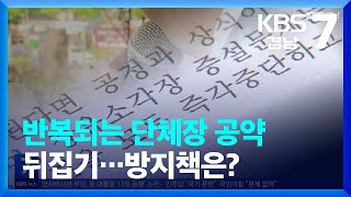 [집중취재] 반복되는 단체장 공약 뒤집기…방지책은? / KBS  2022.07.06.