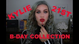 KYLIE COSMETICS 21ST BIRTHDAY COLLECTION | REVIEW AND TRY ON
