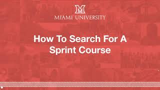 How to Search For A Sprint Course