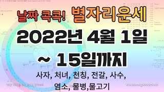 [고전점성학] 2022년 4월 1일 ! 15일까지 보름별자리 운세 (사자, 처녀, 천칭, 전갈, 사수, 염소, 물병, 물고기)