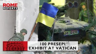 Ukrainian crèche shows Christmas in bombed Mariupol for 100 Presepi exhibit at Vatican