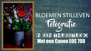 Bloemen stilleven fotografie in een thuisstudio