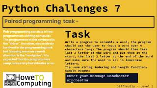 Python challenges level 2 challenge 7