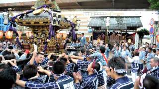 平成２３年　土浦・八坂神社　祇園祭　神社神輿と女神輿の連合宮入り